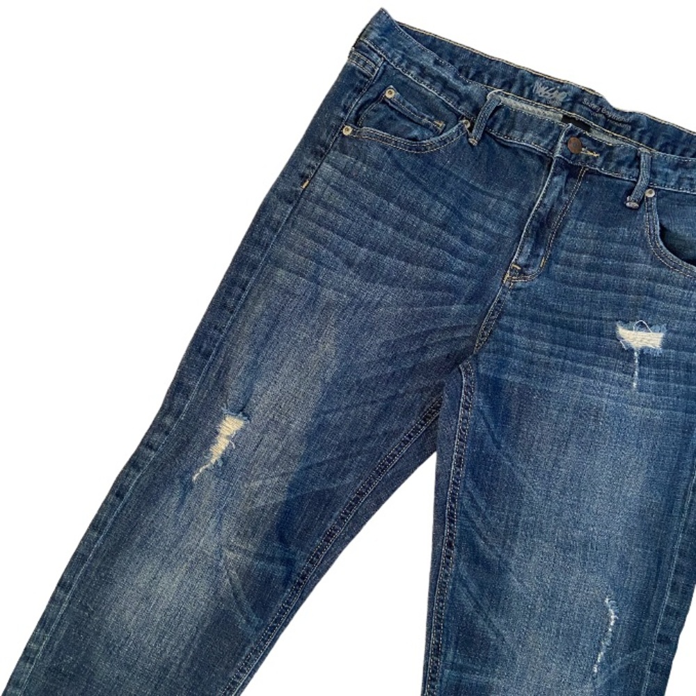 MOSSIMO Denim Distressed Skinny Boyfriend Jeans Size 12 - Picture 5 of 6